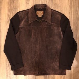 tasso elba suede sweater jacket
